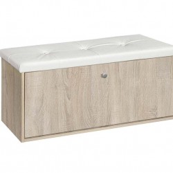 Шкаф за обувки Мебели Богдан модел 100, сонома и бяло - Bogdan Furniture G