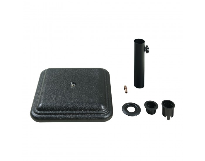 Стойка за чадър Biccari, бетонна, черна [casa.pro]