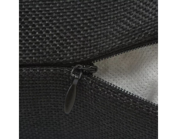 Sonata Калъфки за възглавници, 4 бр, ленен вид, черни, 50x50 см