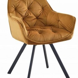 Трапезен стол К-337 - BM, горчица/черно - Bogdan Furniture Europe