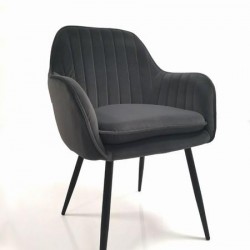 Трапезен стол К-313 - BM, сиво/черно - Bogdan Furniture Europe