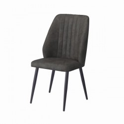 Трапезен стол RIVA_2 - BM, тъмно сиво/черно - Bogdan Furniture Europe
