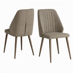 Трапезен стол RIVA_2 - BM, кафяво/бронз - Bogdan Furniture Europe