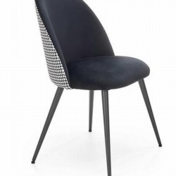 Трапезен стол К-478 - BM, черно/пепит/черно - Bogdan Furniture Europe
