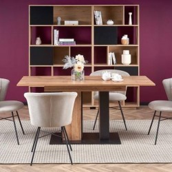 Трапезна маса DOLOMIT разтегателна, дъб вотан/черно - Bogdan Furniture Europe