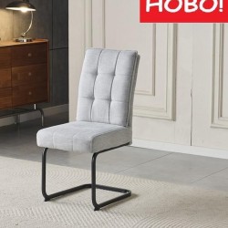 Трапезен стол К-372 - BM, сребърно сиво/черно - Bogdan Furniture Europe