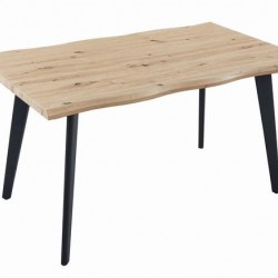 Трапезна маса VICTOR дъб небраска натур/черно - Bogdan Furniture Europe