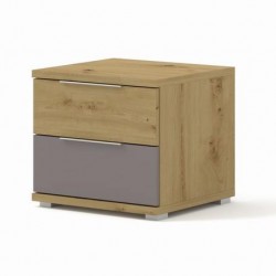 Нощно шкафче DENVER DV-401- BM, дъб артисан/трюфел - Нощни шкафчета