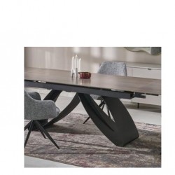 Трапезна маса HILARIO – Лукс от синтерован камък и орех - Bogdan Furniture Europe