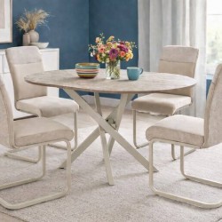 Разтегателна трапезна маса RUTA – Травертин / Кашмир - Bogdan Furniture Europe