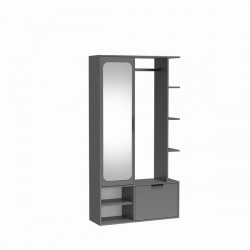 Портманто NALA с огледало, Тъмен диамант - Bogdan Furniture Europe
