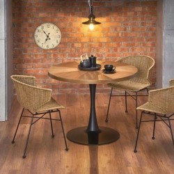 Кръгла трапезна маса CARMELO – Уют, симетрия и непреходен стил - Bogdan Furniture Europe