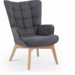 Фотьойл DAREN - BM, сиво/натурално - Bogdan Furniture Europe