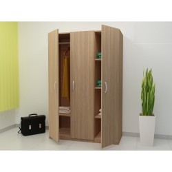 Трикрилен гардероб G 11-dst, дъб амбер - Спалня