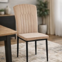 Трапезен стол К-371, кафяво/черно - Bogdan Furniture Europe