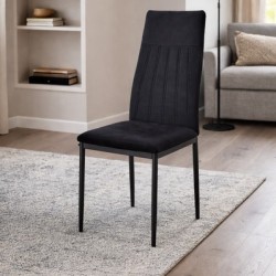 Трапезен стол К-367, черно/черно - Bogdan Furniture Europe