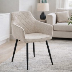 Трапезен стол К-369, бежово/черно - Bogdan Furniture Europe