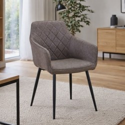Трапезен стол К-369, кафяво/черно - Bogdan Furniture Europe