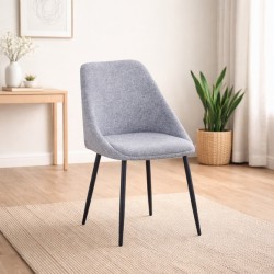 Трапезен стол К-368, сив меланж - Bogdan Furniture Europe