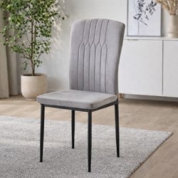 Трапезен стол К-371, сиво/черно - Bogdan Furniture Europe
