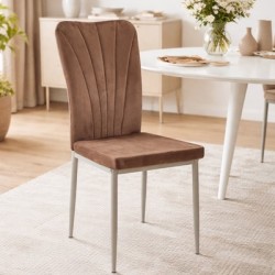 Трапезен стол К-365, кафяво/кашмир - Bogdan Furniture Europe