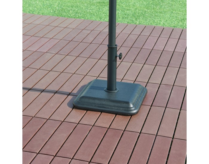 Стойка за чадър Biccari, бетонна, черна [casa.pro]