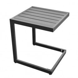 Помощна маса за шезлонг Korti, Черна - Bogdan Furniture