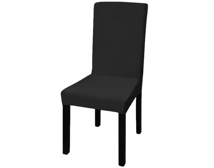 Черни еластични калъфи за столове - 6 бр. -
