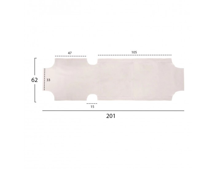 Текстилент за шезлонг, Екрю