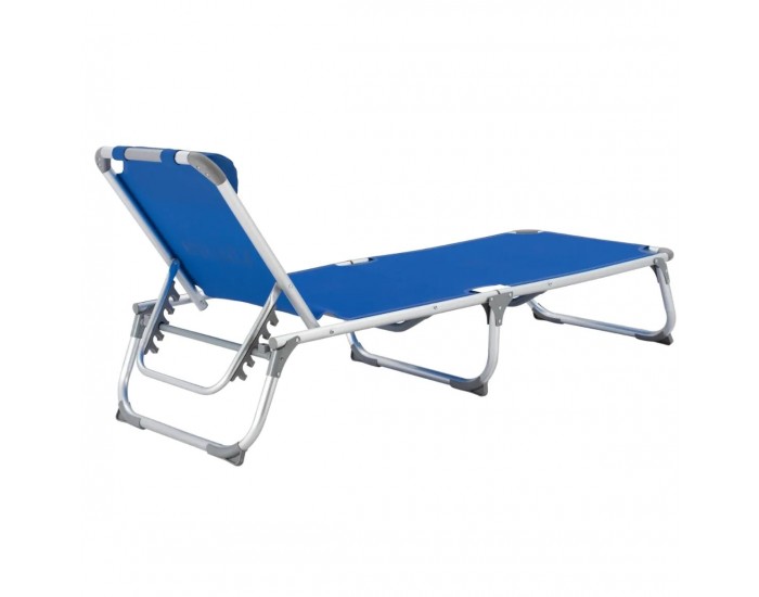 Професионален алуминиев шезлонг Almira, Син