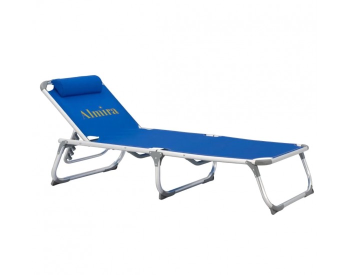 Професионален алуминиев шезлонг Almira, Син