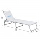 Професионален алуминиев шезлонг Almira, Бял