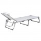 Професионален алуминиев шезлонг Almira, Бял