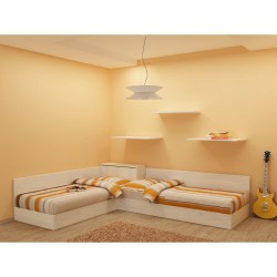 Ъглови легла DST 82/190, Бял дъб - DST