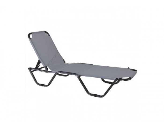Алуминиев шезлонг Мебели Богдан модел Kroki Сив на промоция