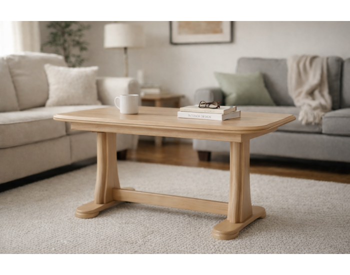 Холна маса Мебели Богдан модел 62-Tymon BM дъб сонома, размер: 125-164/65/60-72 см - Холни маси