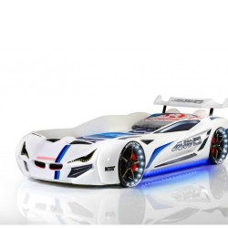 SUPER CAR GT-1 легло кола, бяла - Детски легла