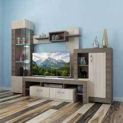 Холна секция Самба 230см, LED осветление и място за телевизор 120см - Секции