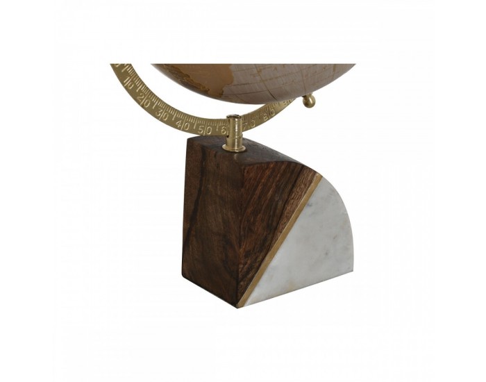 Глобус Home ESPRIT Бял Златен Естествен Светло розово Vintage 20 x 20 x 37 cm