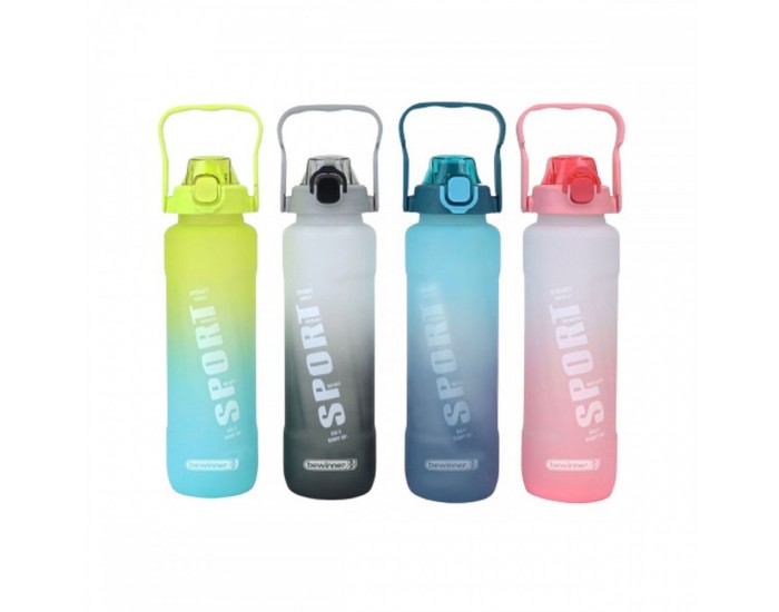 Бутилка с Капак и Сламка Bewinner Многоцветен 1 L