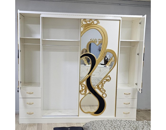 Спален комплект KING, златни орнаменти Спален комплект KING, златни орнаменти