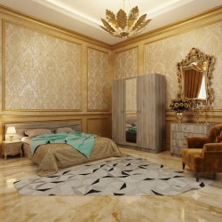 Спален комплект Модел 7000 за матрак 160/200, Сонома тъмна - Спални комплекти
