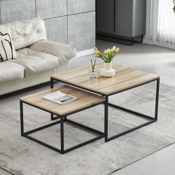 Комплект 2 маси VIOLETA орех/черно - Bogdan Furniture Europe