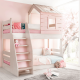Двуетажно детско легло Sonata Pink House, Ляво, Без матрак