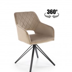 Стол К-535 с ф-я въртене БЕЖОВО/черно - Bogdan Furniture Europe