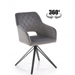 Стол К-535 с ф-я въртене СИВО/черно - Bogdan Furniture Europe