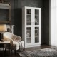 Sonata Шкаф витрина, бял, 82,5x30,5x185,5 см, ПДЧ