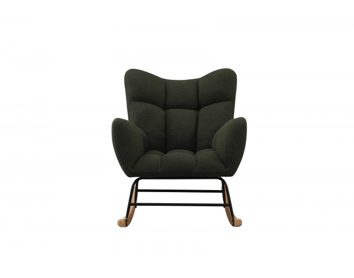 Люлеещ фотьойл STIV тъм.зелено/натурално/черно