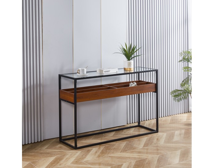 Конзола MAKENA орех/черно