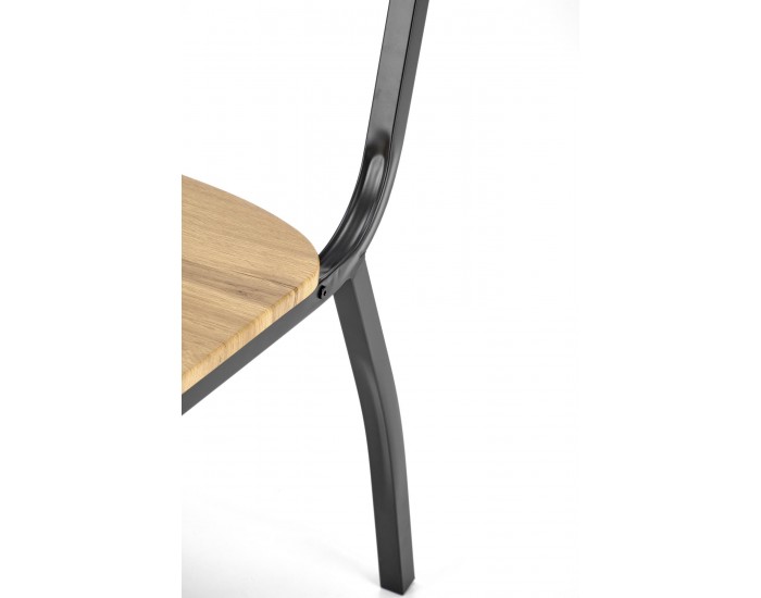 Комплект маса+4 стола MILTON натурално/черно